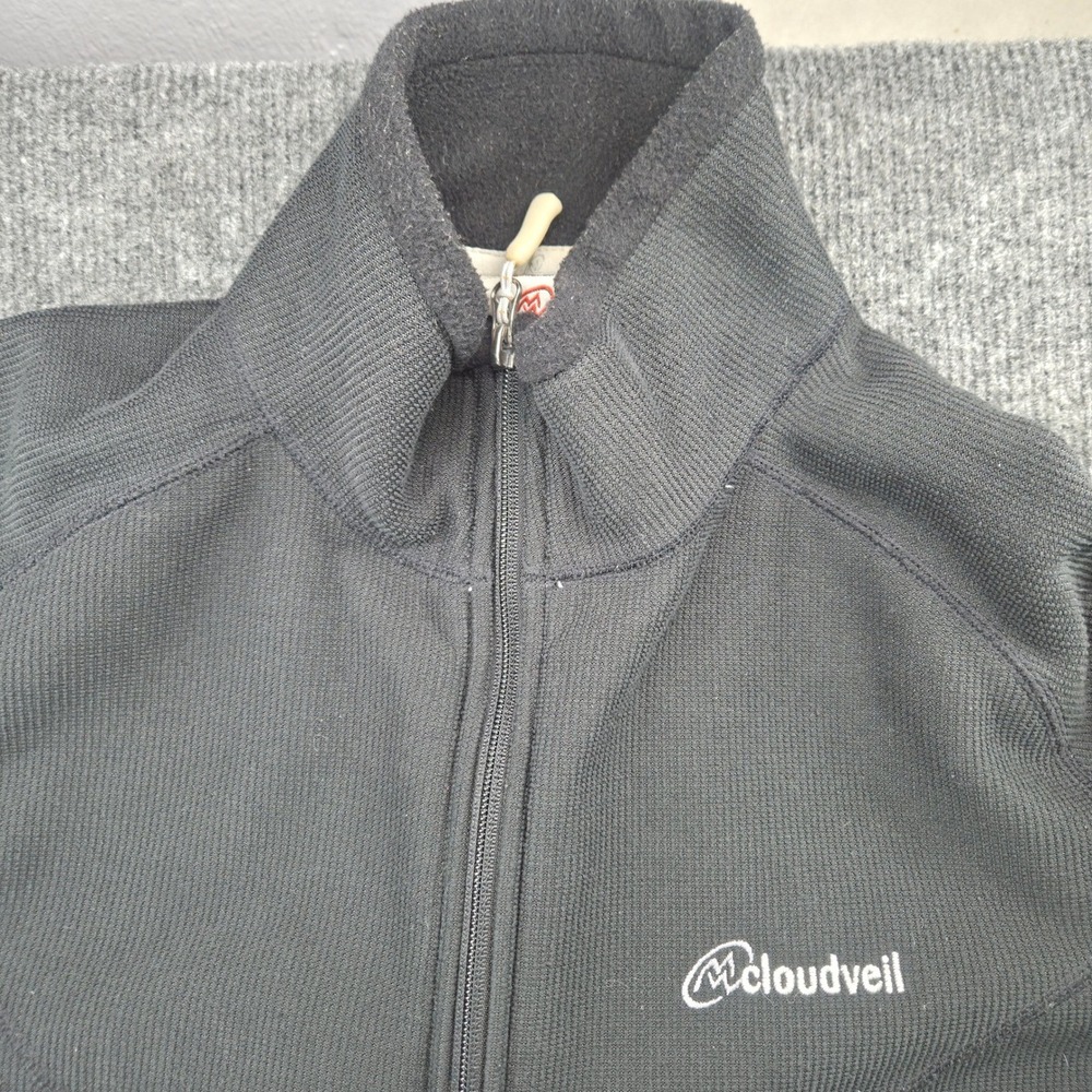 Cloudveil Fleece Jacket Womens L Black Polyester Gorpcore Full Zip Performance